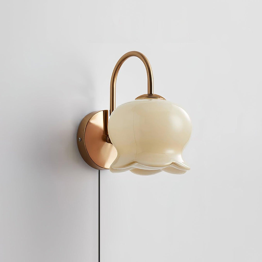 Bow-Topped Glass Bell Plug-In Wall Sconce product view 26