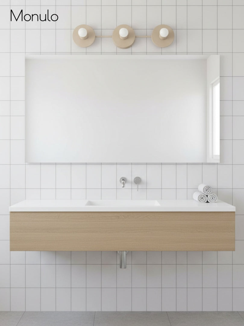 Minimalistische 3-Licht-Wandlampe für das Badezimmer – Mehrere Farboptionen verfügbar