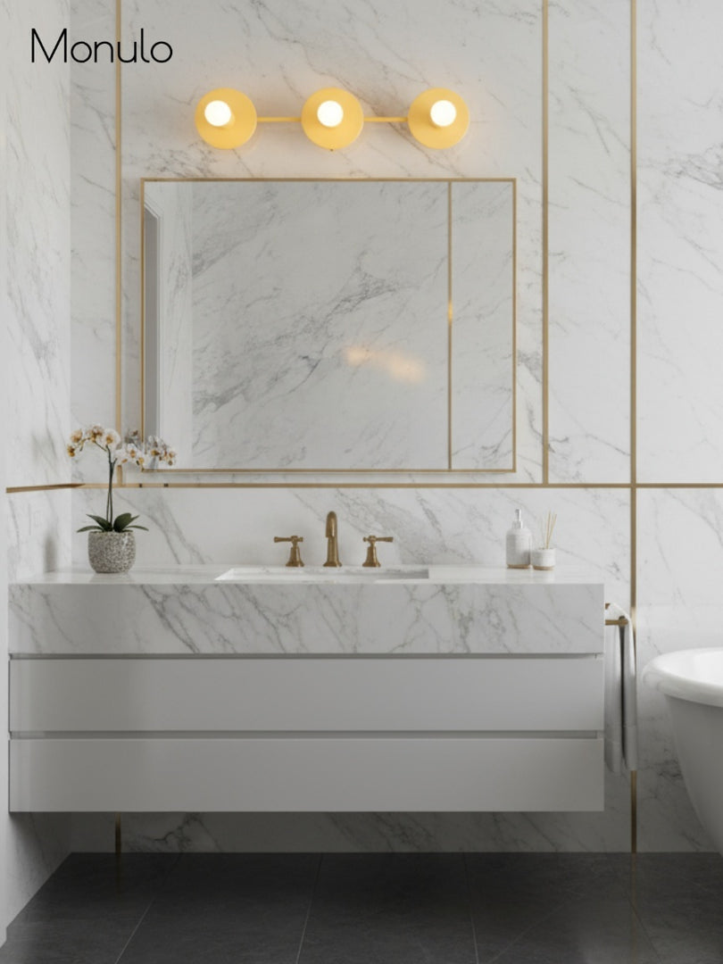 Minimalistische 3-Licht-Wandlampe für das Badezimmer – Mehrere Farboptionen verfügbar