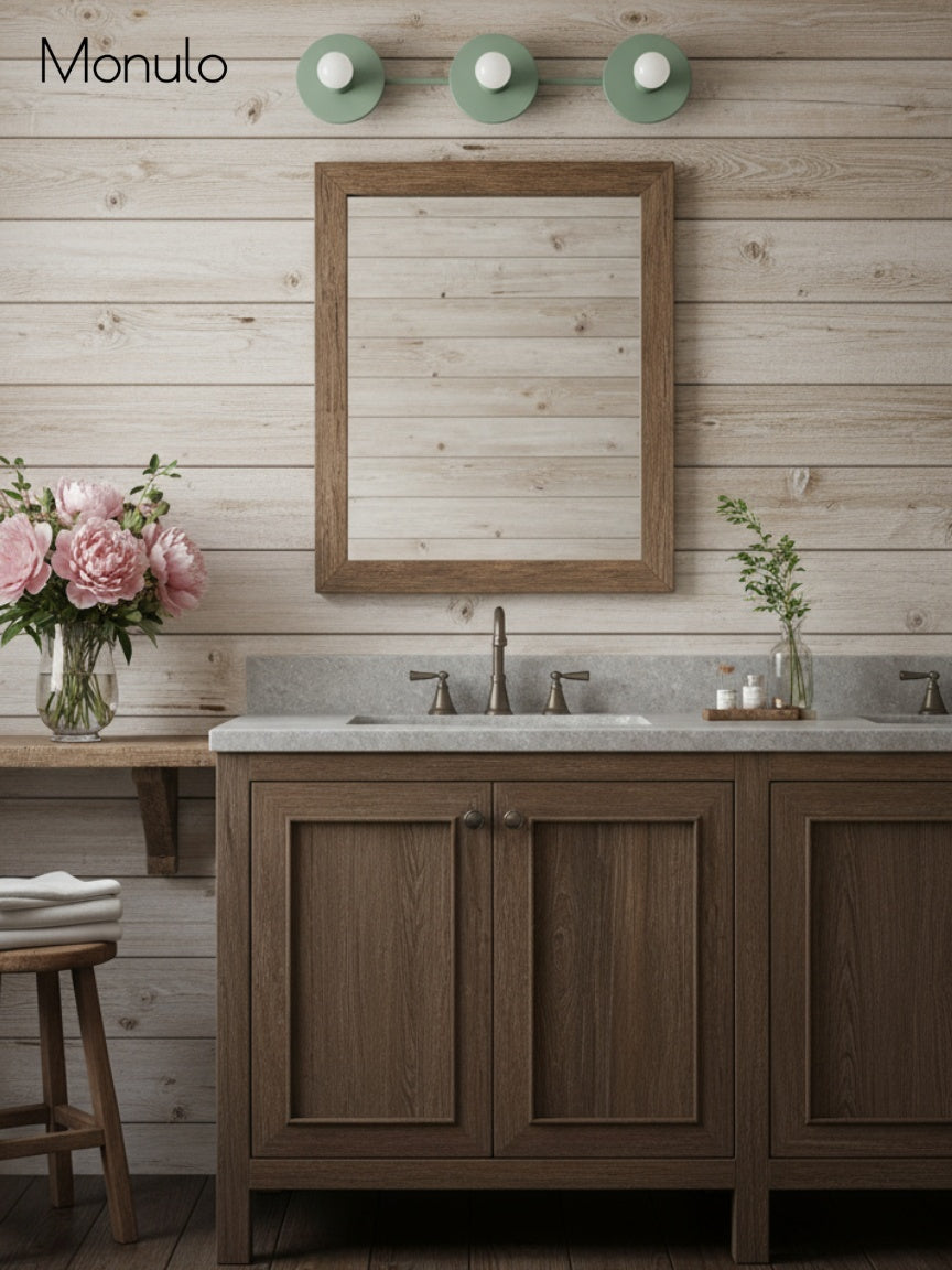 Minimal 3-Light Vanity Wall Sconce – Multiple Color Options Available