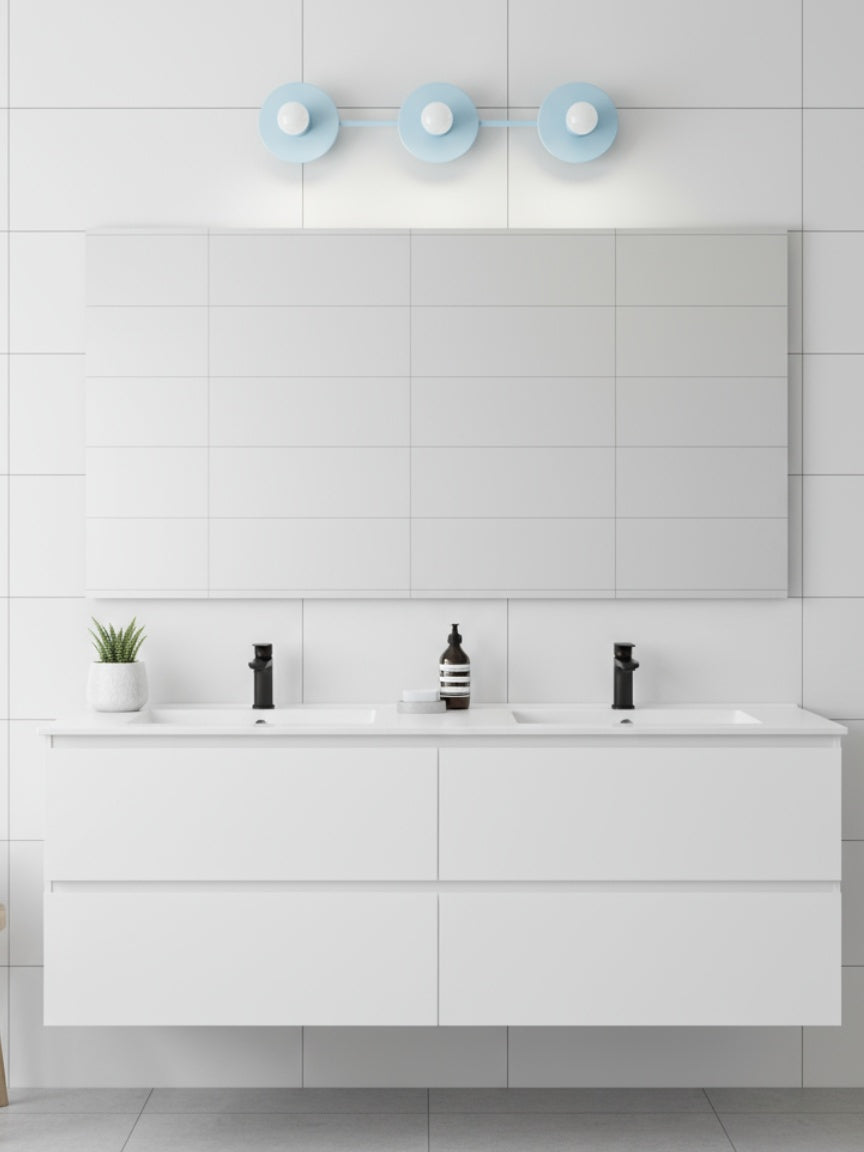 Minimal 3-Light Vanity Wall Sconce – Multiple Color Options Available
