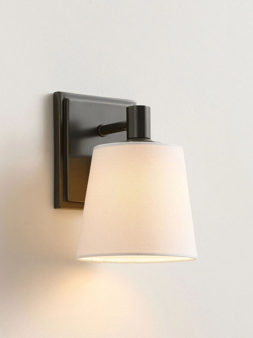 Applique murale en tissu avec abat-jour tambour – Applique murale minimaliste pour couloir