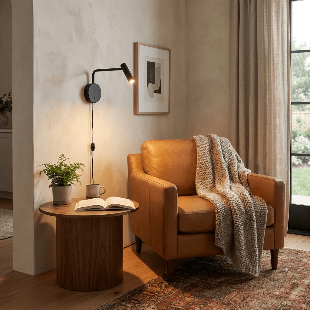 Slim Metal Disc Plug-In Wall Light - product image 5