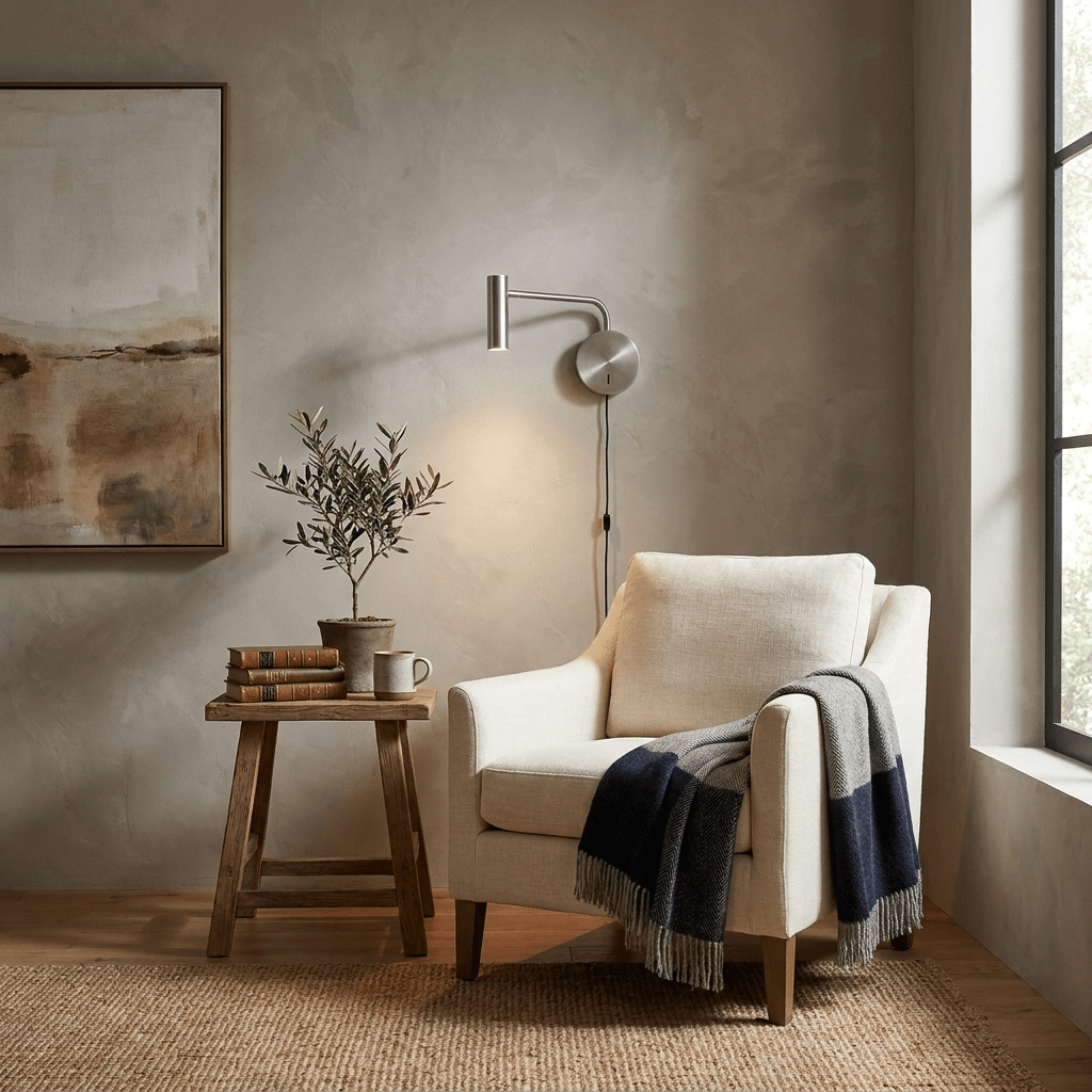 Slim Metal Disc Plug-In Wall Light - product image 7