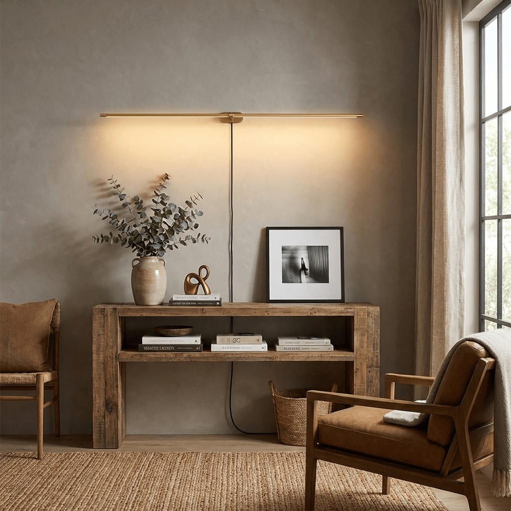 Slim Acrylic Linear Plug-In Wall Light - product image 3