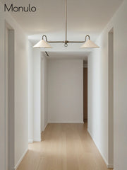 Minimalist Pendant Light with Light Fabric Shade