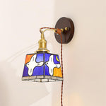 Load image into Gallery viewer, Colorful Stained Glass Plug-In Wall Lamp room scene 6