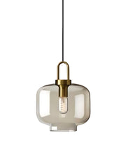Modern Brass Glass Single Pendant Light
