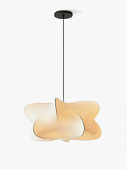 Silk Pendant Lamp in Cloud Shape with Fabric Shade - Nordic Drum Light Design