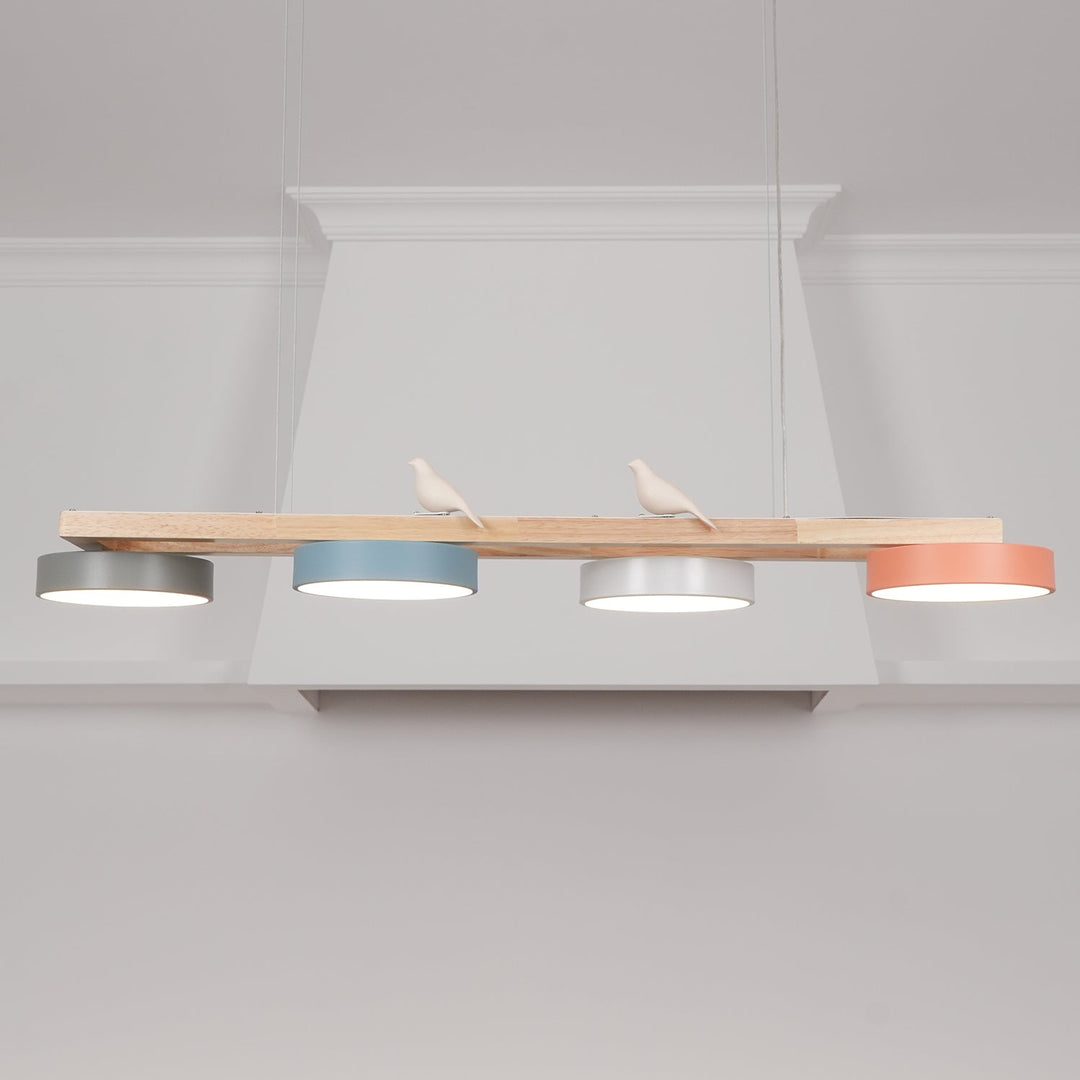 Modern Minimalist Bird 4-Light Pendant Light