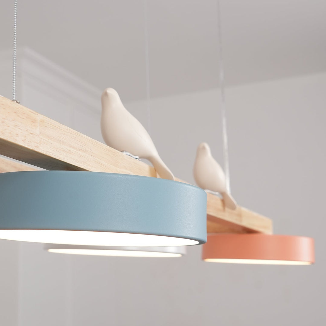 Modern Minimalist Bird 4-Light Pendant Light
