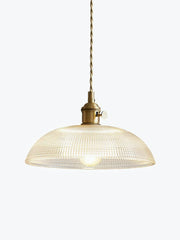 Modern Ribbed Pendant Light - Sleek Spiral Design
