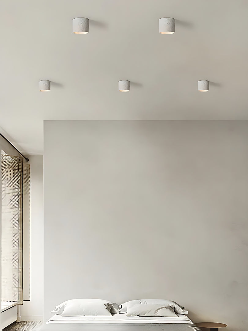 Modern Wabi-Sabi Cylindrical Ceiling Lamp