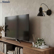 Modryx Retro Metal Wall Sconce - Adjustable Arm for Bedside Reading and Accent Lighting