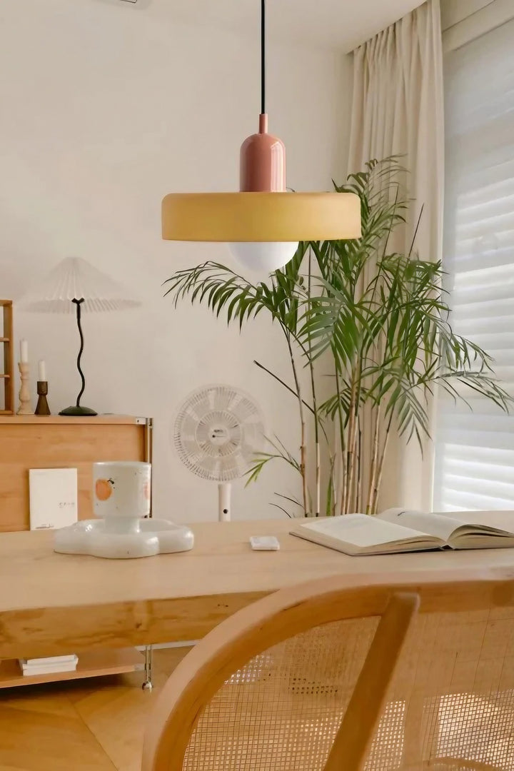Morandi Modern Style Disc Glass Pendant Lamp