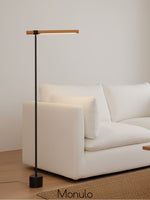 Load image into Gallery viewer, Moss Linear Wood Floor Lamp - Modern Adjustable Led Light For Reading
