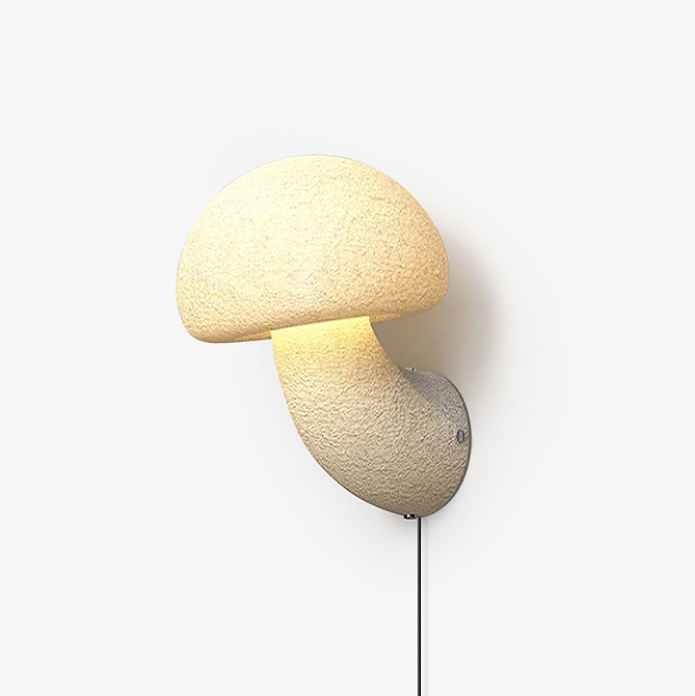 Mushroom Resin Plug-In Wall Light with Inline Switch - product image 1