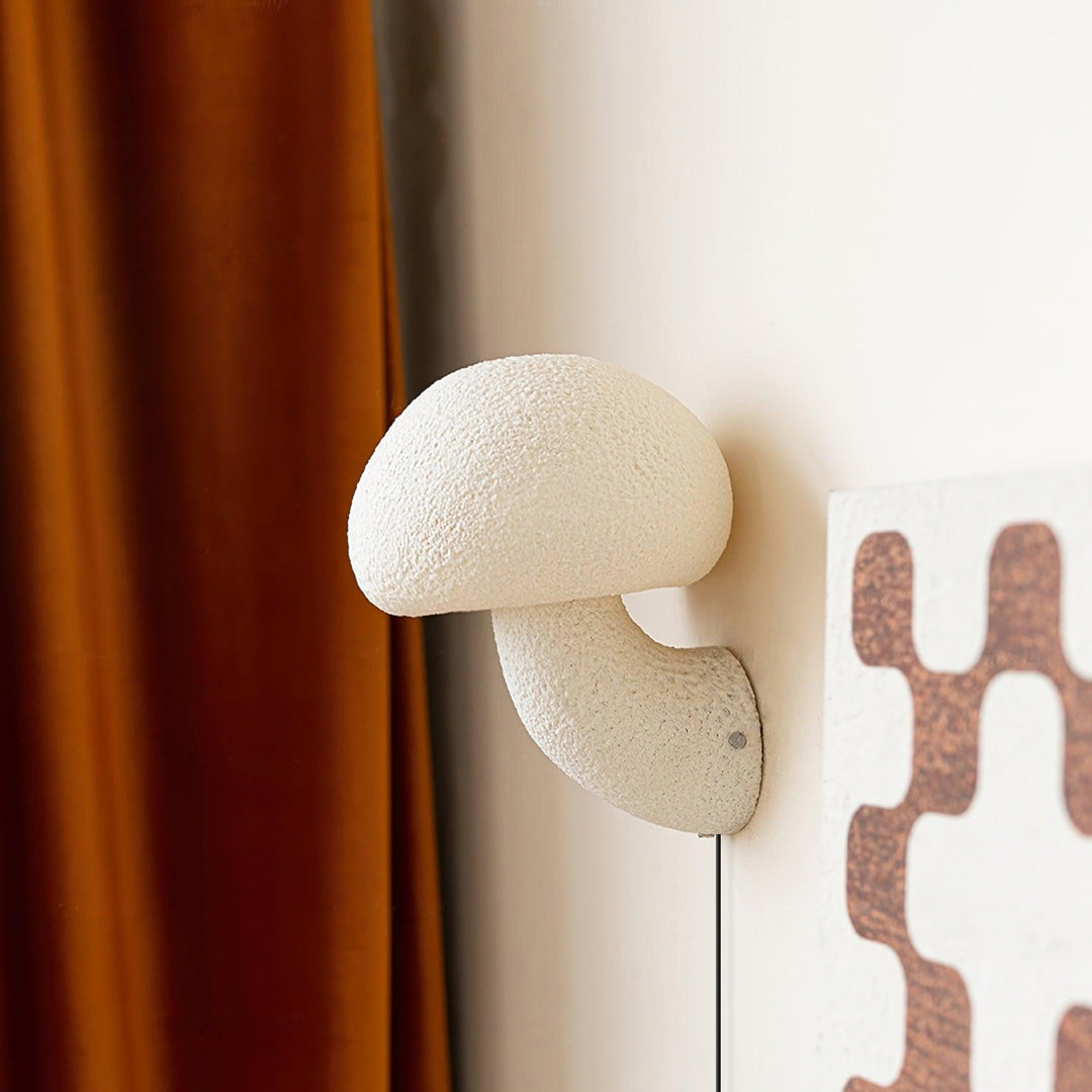 Mushroom Resin Plug-In Wall Light with Inline Switch - product image 3