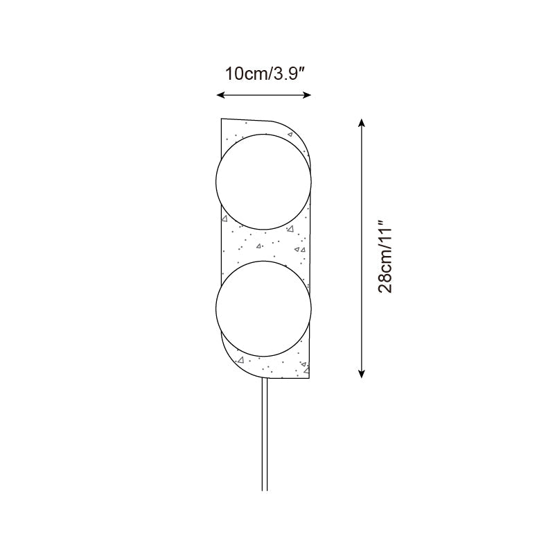 Travertine Multi-Globe Plug-In Wall Lamp product view