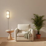 Cargar imagen en el visor de la Galería, Travertine Multi-Globe Plug-In Wall Lamp room scene