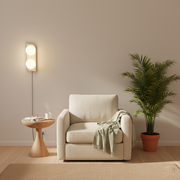 Travertine Multi-Globe Plug-In Wall Lamp room scene