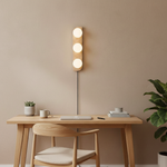 Cargar imagen en el visor de la Galería, Travertine Multi-Globe Plug-In Wall Lamp product view