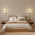 Cargar imagen en el visor de la Galería, Travertine Multi-Globe Plug-In Wall Lamp product view