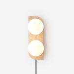 Cargar imagen en el visor de la Galería, Travertine Multi-Globe Plug-In Wall Lamp product view