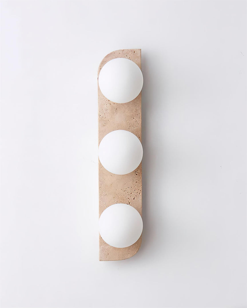 Travertine Multi-Globe Plug-In Wall Lamp product view