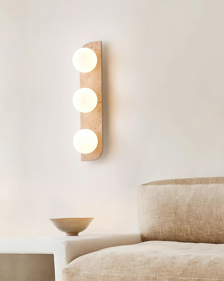 Travertine Multi-Globe Plug-In Wall Lamp product view