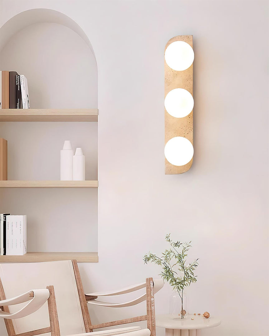 Travertine Multi-Globe Plug-In Wall Lamp product view