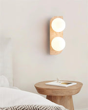 Travertine Multi-Globe Plug-In Wall Lamp alternate room view