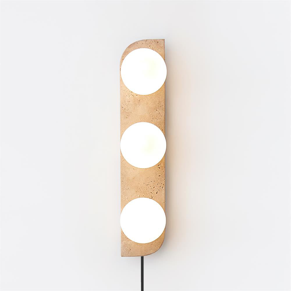 Travertine Multi-Globe Plug-In Wall Lamp product view