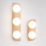 Cargar imagen en el visor de la Galería, Travertine Multi-Globe Plug-In Wall Lamp product view
