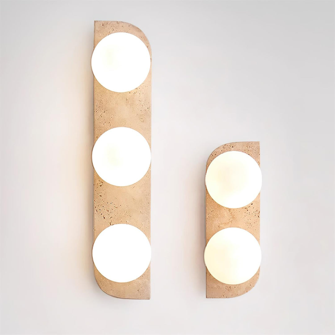 Travertine Multi-Globe Plug-In Wall Lamp product view