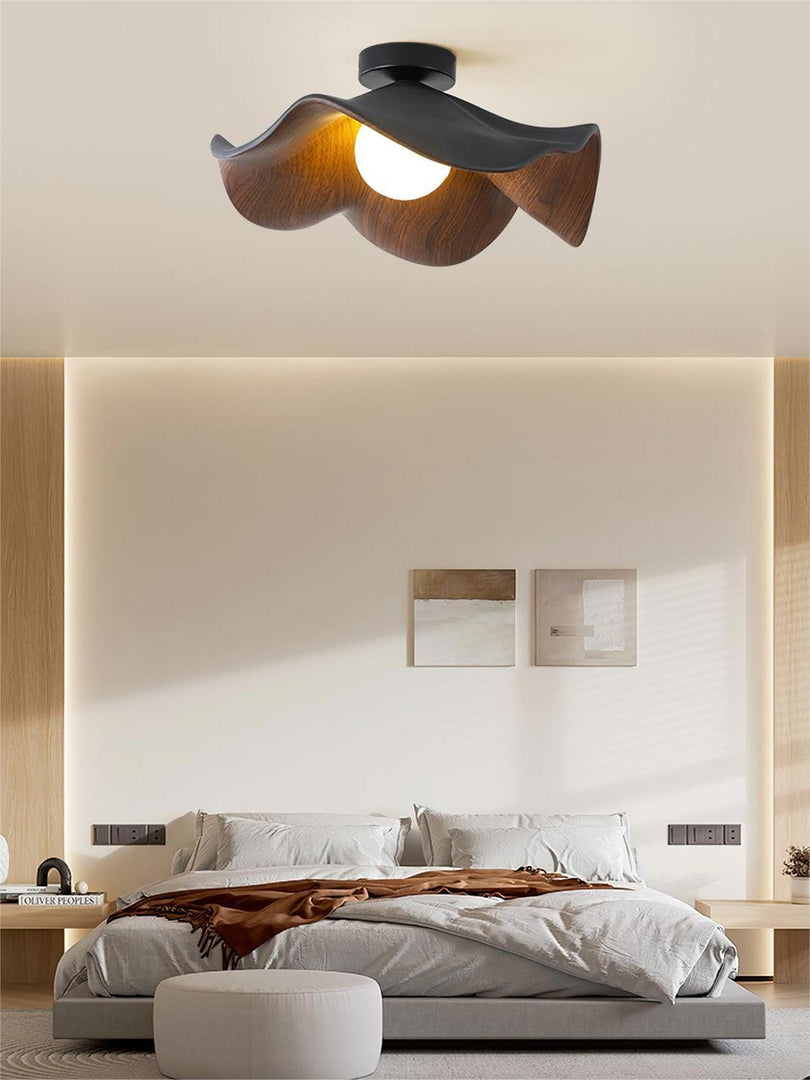 New Modern Simple Walnut Grain Ceiling Light