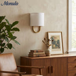 Load image into Gallery viewer, Nolvara Fabric Shade Wall Lamp - Modern Bedroom Wall Sconce for Cozy Lighting