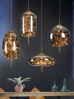 Load image into Gallery viewer, Nordic Starry Cylinder Glass Pendant Lamp
