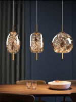 Load image into Gallery viewer, Nordic Starry Cylinder Glass Pendant Lamp
