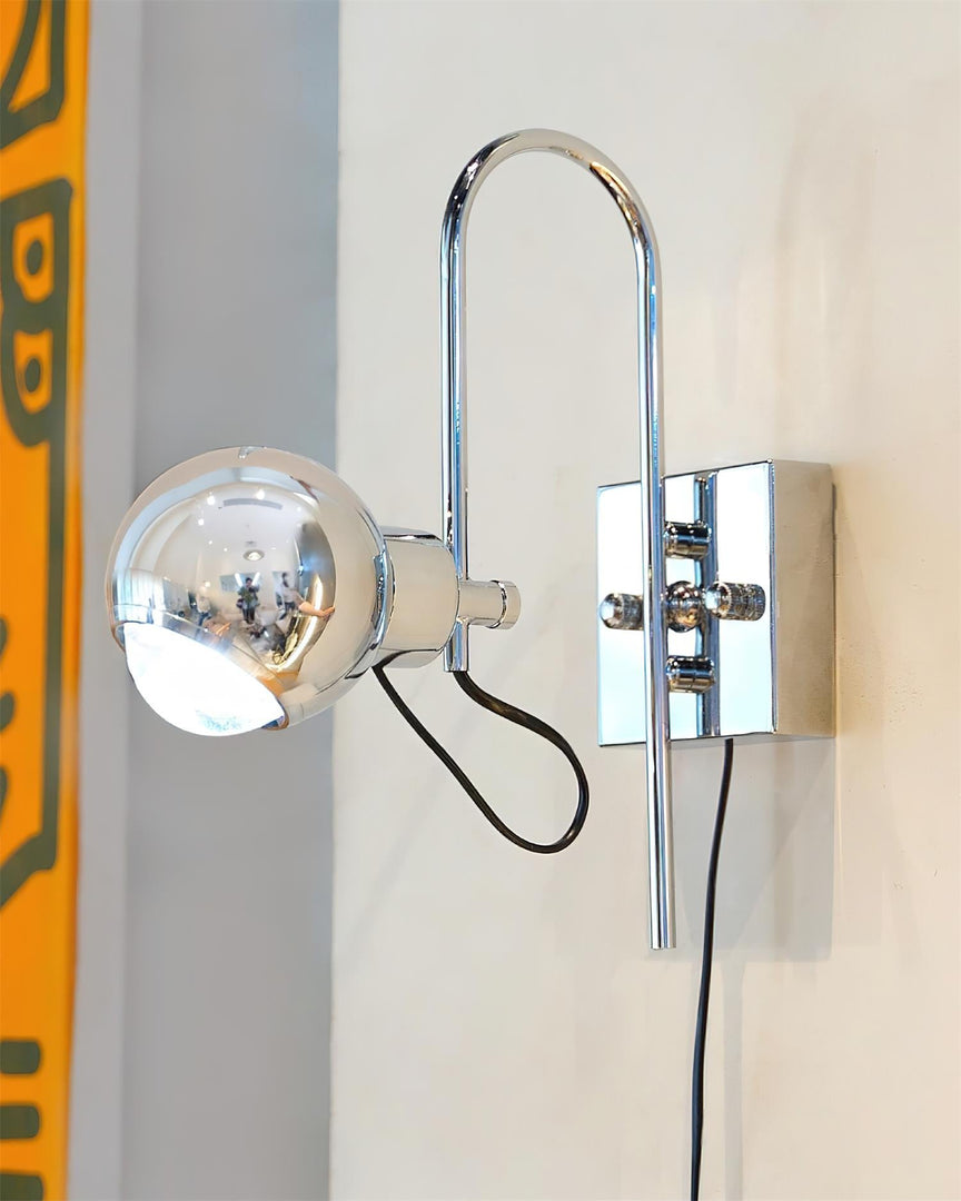 Adjustable Chrome and Color Spotlight Wall Lamp - product view 3