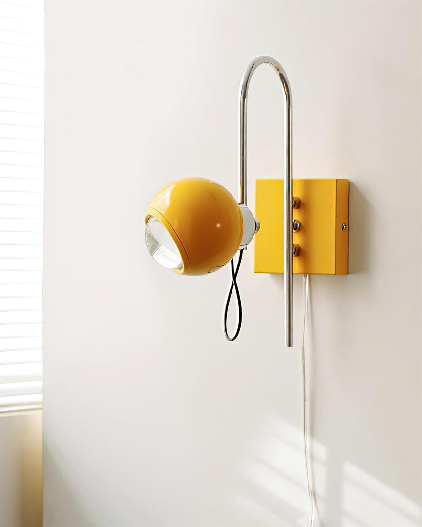 Adjustable Chrome and Color Spotlight Wall Lamp - product view 8