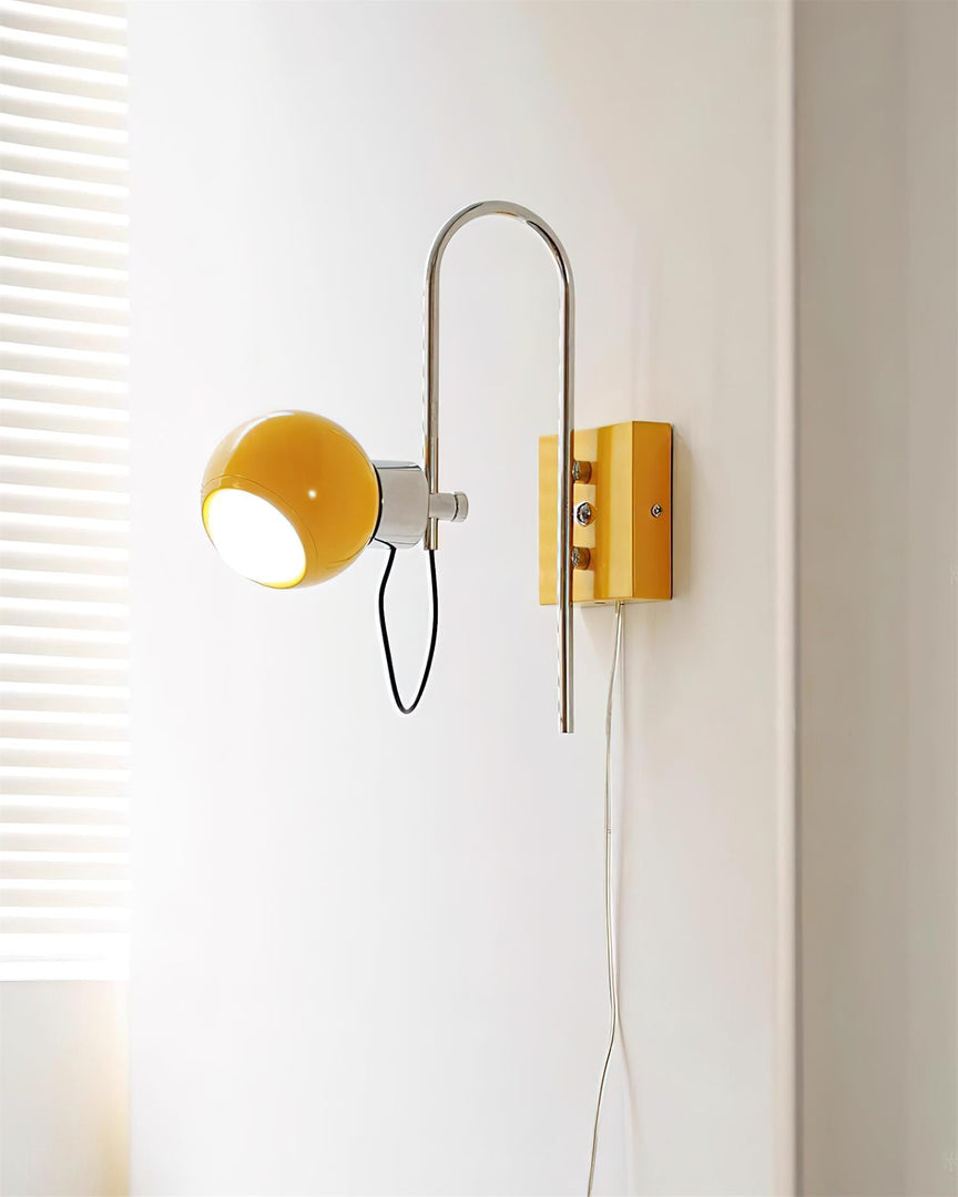 Adjustable Chrome and Color Spotlight Wall Lamp - product view 10