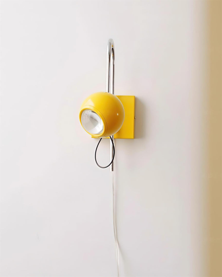 Adjustable Chrome and Color Spotlight Wall Lamp - product view 11