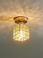 Load image into Gallery viewer, Modern Semi-Recessed Crystal Ceiling Lamp
