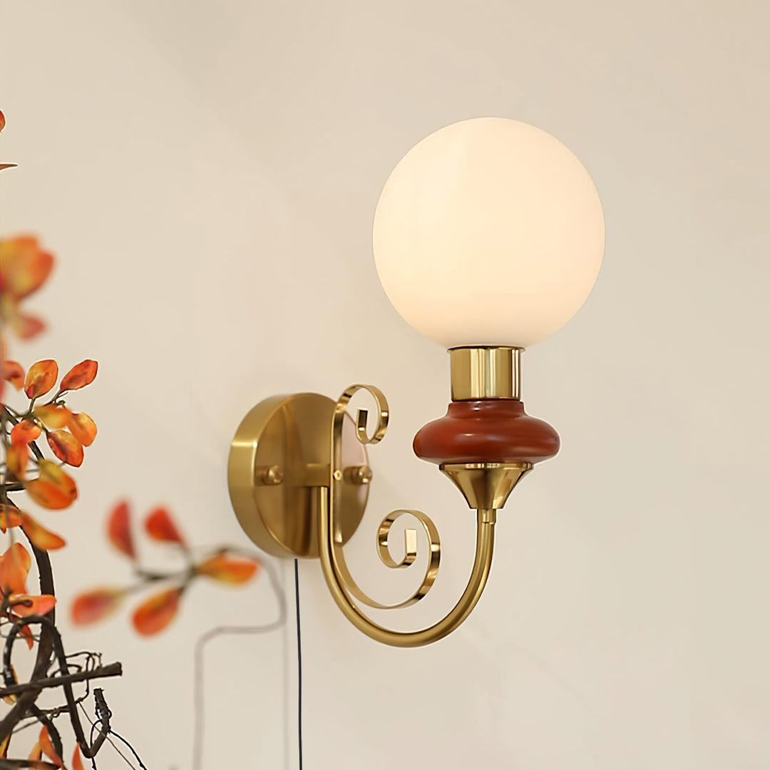 Onyx Wood Plug-In Wall Light - product image 3