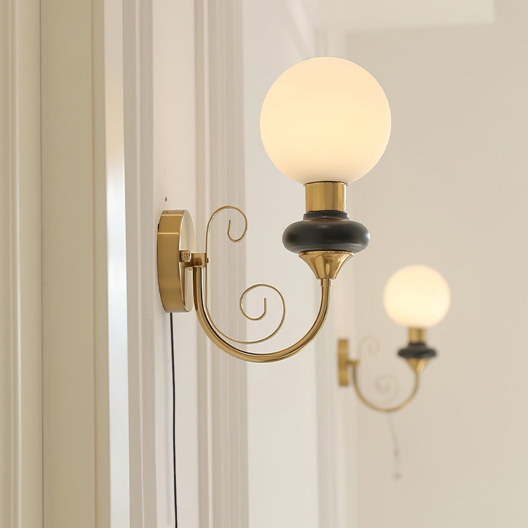 Onyx Wood Plug-In Wall Light - product image 2