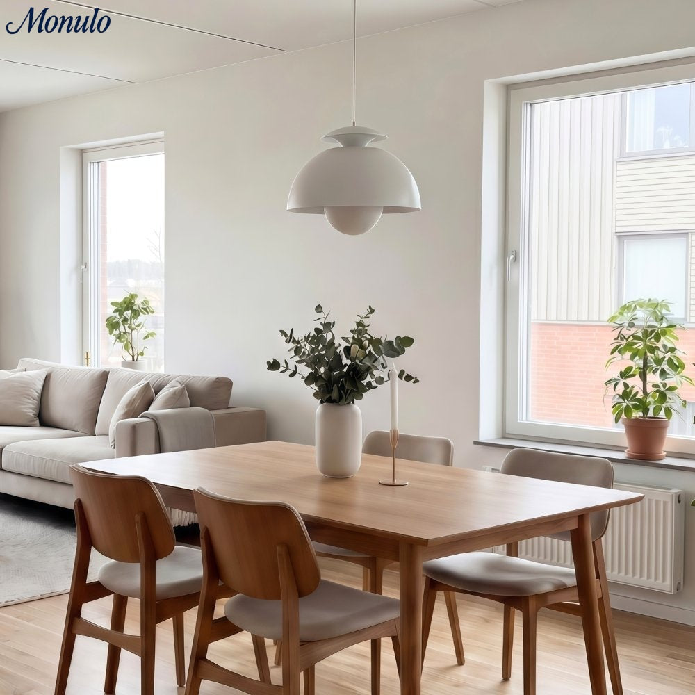 Orin Nordic sculptural metal flower pendant light, suitable for bedrooms, kitchens, and living rooms