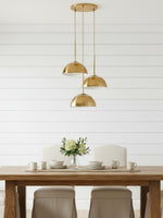 Load image into Gallery viewer, Parvion 3 Light Dome Chandelier - Modern Metal Chandelier For Dining
