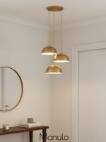 Load image into Gallery viewer, Parvion 3 Light Dome Chandelier - Modern Metal Chandelier For Dining
