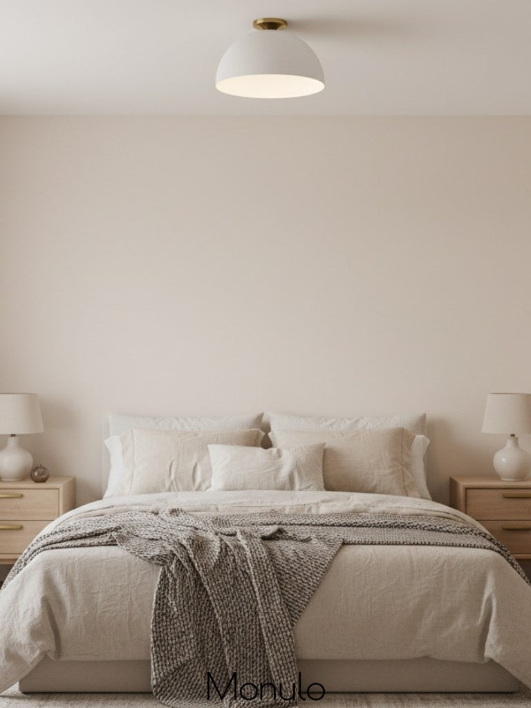 Parvion Metal Dome Ceiling Light - Modern Sculptural Flush Mount